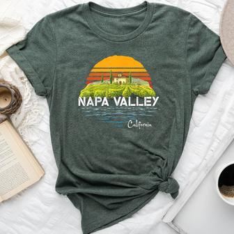 Vintage Napa Valley Winery California Souvenir Bella Canvas T-shirt | Mazezy