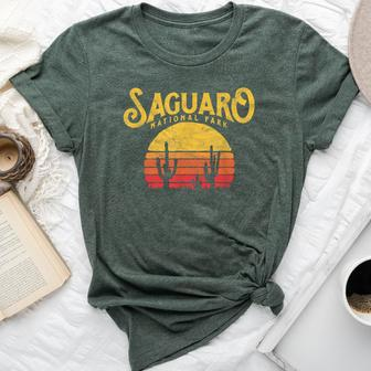 Vintage Saguaro National Park Retro Cactus & Sun Bella Canvas T-shirt | Mazezy