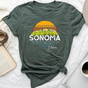 Vintage Sonoma Valley Winery California Souvenir Bella Canvas T-shirt | Mazezy