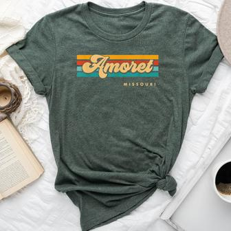 Vintage Sunset Stripes Amoret Missouri Bella Canvas T-shirt | Mazezy UK