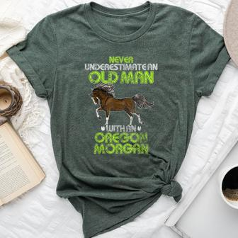 Vintage Never Underestimate An Old Man With A Morgan Horse Bella Canvas T-shirt - Monsterry