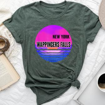 Vintage Wappingers Falls Vaporwave New York Bella Canvas T-shirt | Mazezy
