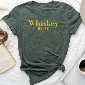 Vintage Whiskey Helps er Bella Canvas T-shirt | Mazezy
