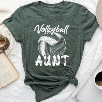 Volleyball Aunt For Family Matching Player Team Auntie Bella Canvas T-shirt | Mazezy DE