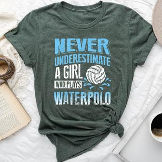 Water Polo For Girl Never Underestimate Bella Canvas T-shirt - Seseable