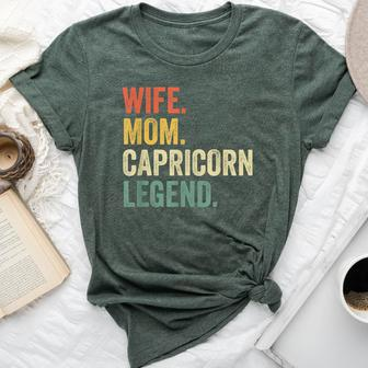 Wife Mom Capricorn Legend Zodiac Astrology Mother Bella Canvas T-shirt | Mazezy UK