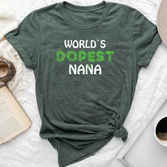 Worlds Dopest Nana Grandma Marihuana Grass Pot Weed Cannabis Bella Canvas T-shirt | Mazezy