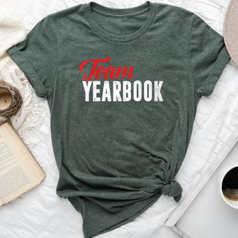 Yearbook Team For School Clubs Staff Advisor Red Bella Canvas T-shirt | Mazezy