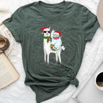 Yeti To Party Santa Hat Llama Christmas Pajama Xmas Bella Canvas T-shirt - Monsterry AU