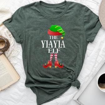 Yiayia Elf Matching Family Grandma Christmas Party Bella Canvas T-shirt - Monsterry CA