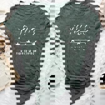 Yolo You Only Live Once Distressed Novelty Bella Canvas T-shirt | Mazezy