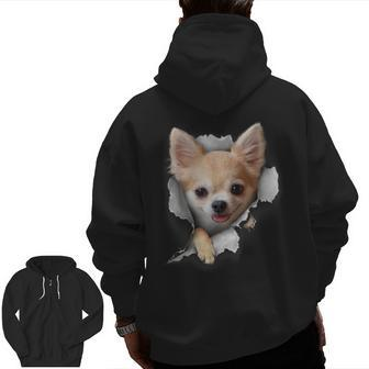 Chihuahua Lover Chihuahua Owner Chihuahua Zip Up Hoodie Back Print - Seseable