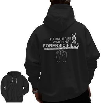 Dna Crispr For Forensic Files Fans Zip Up Hoodie Back Print | Mazezy