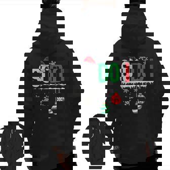 I Don't Do Matching Christmas Outfits So I Do Couple Family Zip Up Hoodie Back Print - Thegiftio UK