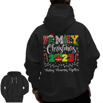 Family Christmas 2023 Making Memories Together Xmas Holiday Zip Up Hoodie Back Print - Seseable
