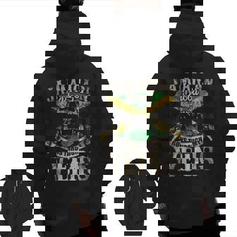 Jamaican Blood Runs Through My Veins Zip Up Hoodie Back Print | Mazezy