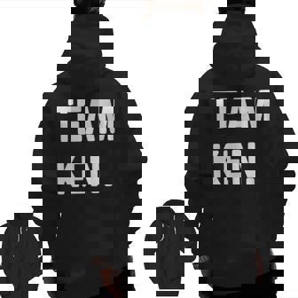 Team Ken Zip Up Hoodie Back Print - Thegiftio