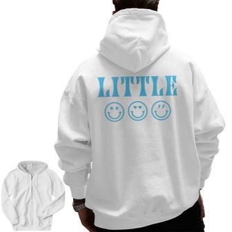 Big Little Sorority Reveal Little Smilies Retro Zip Up Hoodie Back Print - Thegiftio UK