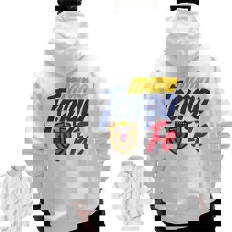 Mano Tengo Fe Zip Up Hoodie Back Print | Mazezy