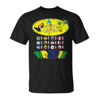 All 12 National Soccer Teams To Brazil With Samba T-Shirt | Mazezy