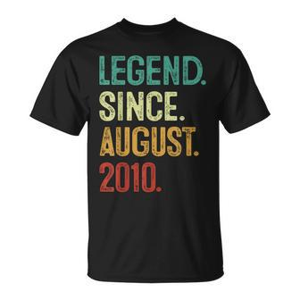 13 Years Old Legend Since August 2010 13Th Birthday Unisex T-Shirt - Monsterry UK