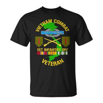 1St Infantry Division Vietnam Combat Veteran Unisex T-Shirt | Mazezy