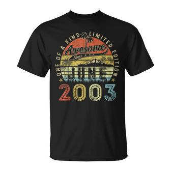 20 Year Old Awesome Since June 2003 20Th Birthday Unisex T-Shirt | Mazezy