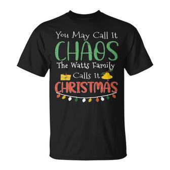 The Watts Family Name Gift Christmas The Watts Family Unisex T-Shirt
