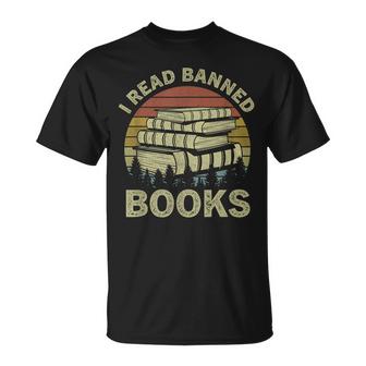 I Read Banned Books Lovers Vintage Funny Book Readers Unisex T-Shirt