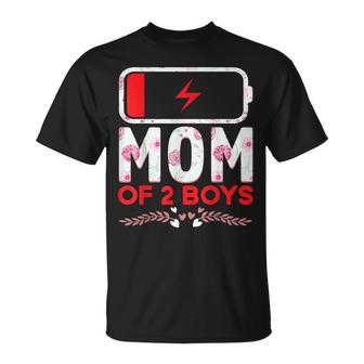 Funny Mom Of 2 Boys From Son Mothers Day Birthday Women Unisex T-Shirt
