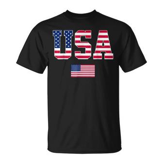 Usa T  Women Men Patriotic American Flag 4Th Of July  Unisex T-Shirt