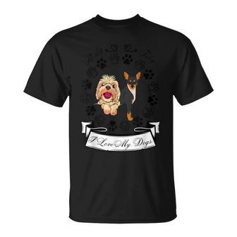 I Love My Dogs Rocky And Toby  Unisex T-Shirt