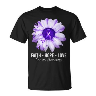 All Cancer Awareness Flower  Cancer Men Women  Unisex T-Shirt