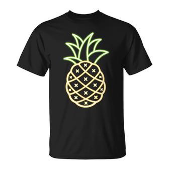 Pineapple Glow Retro 80S Party Hawaiian For Men Women  Unisex T-Shirt