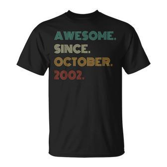 21 Years Old Awesome Since October 2002 21St Birthday T-Shirt | Mazezy