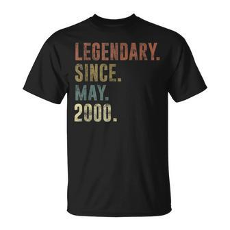 21St 2000 Birthday Gift Vintage Legendary Since May 2000 Unisex T-Shirt | Mazezy