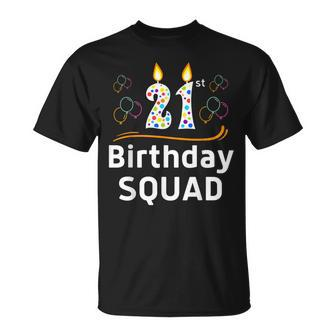 21St Birthday Squad Party Crew Matching Family T-Shirt | Mazezy AU