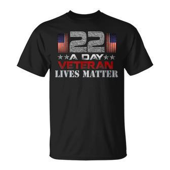 22 A Day Veteran Lives Matter Suicide Awareness Unisex T-Shirt | Mazezy