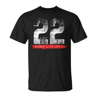 22 A Day Veteran Lives Matter Military Suicide Awareness T-Shirt | Mazezy