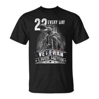 22 Every Day Veteran Lives Matter Support Veterans Day Unisex T-Shirt | Mazezy DE