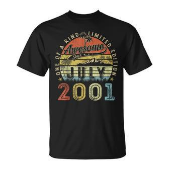 22 Year Old Awesome Since July 2001 22Th Birthday Unisex T-Shirt | Mazezy