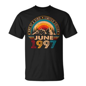 26 Year Old Decoration Awesome Since June 1997 26Th Birthday Unisex T-Shirt | Mazezy