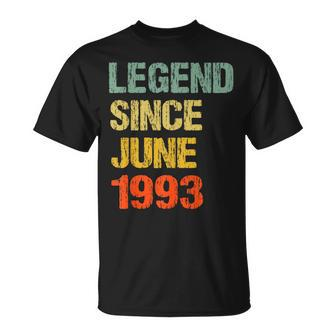 30 Year Old 30Th Birthday Gifts Legend Since June 1993 Unisex T-Shirt | Mazezy