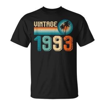 30 Year Old Gift Vintage Born In 1993 30Th Birthday Retro Unisex T-Shirt | Mazezy