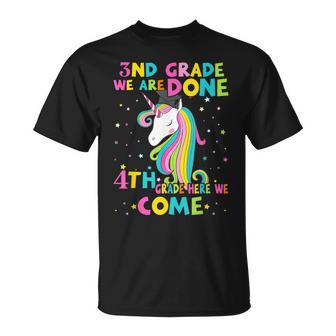 3Rd Grade Graduation Magical Unicorn 4Th Grade Here We Come Unisex T-Shirt | Mazezy