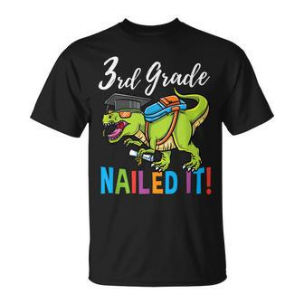 3Rd Grade Nailed It Dinosaur Graduation Unisex T-Shirt | Mazezy