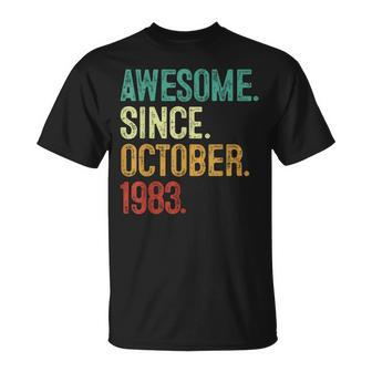 40 Year Old Awesome Since October 1983 40Th Birthday T-Shirt