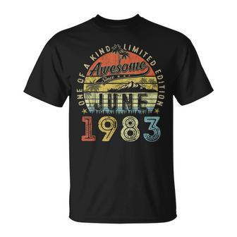 40 Year Old Awesome Since June 1983 40Th Birthday Unisex T-Shirt | Mazezy