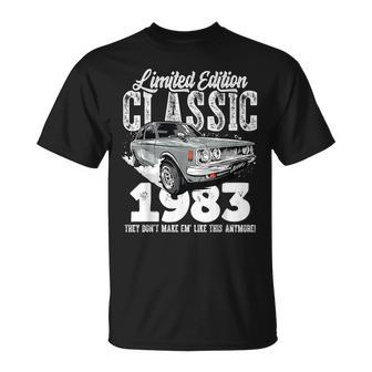 40Th Birthday Vintage Classic Car 1983 Bday 40 Year Old 40Th Birthday Funny Gifts Unisex T-Shirt | Mazezy