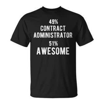 49 Contract Administrator 51 Awesome Job Title T-Shirt | Mazezy